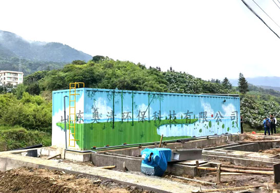 福建省集装箱式污水处理项目安装现场